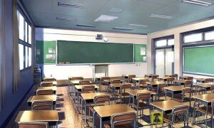 School interior, школа, пустой, класс, парты, доска, дневной, 2560x1440